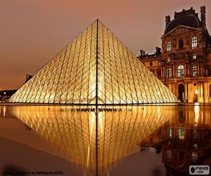 пазл Пирамида Лувра, Париж, Франция